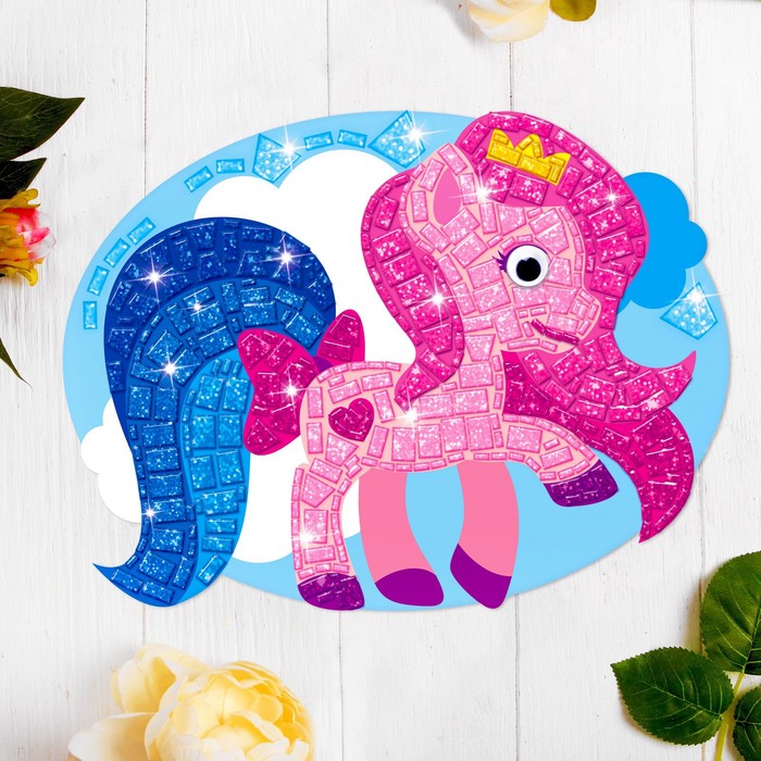 Мозаика стикерная форменная "Пони"