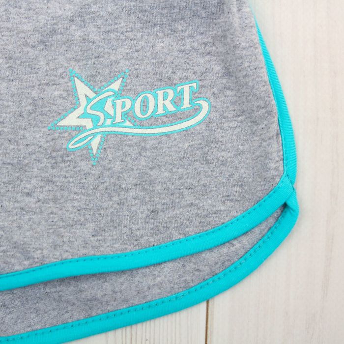 Комплект женский (футболка, шорты) Дженни 2070, цвет голубой, р-р 50