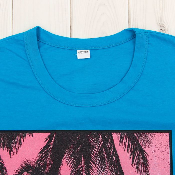 Комплект женский (футболка, шорты) Тропики 2029а, цвет бирюзовый, р-р 50