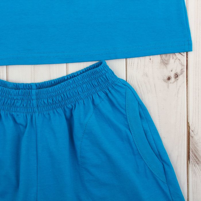 Комплект женский (футболка, шорты) Тропики 2029а, цвет бирюзовый, р-р 50