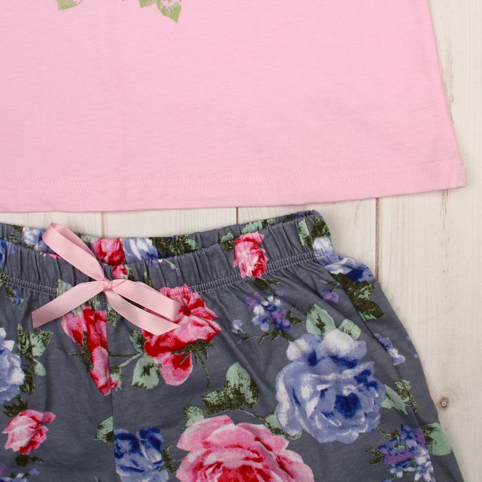 Комплект женский (халат, майка, шорты) 8224/1 цвет серый, р-р 52