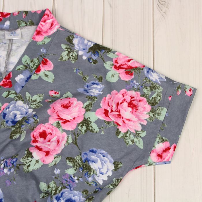 Комплект женский (халат, майка, шорты) 8224/1 цвет серый, р-р 52