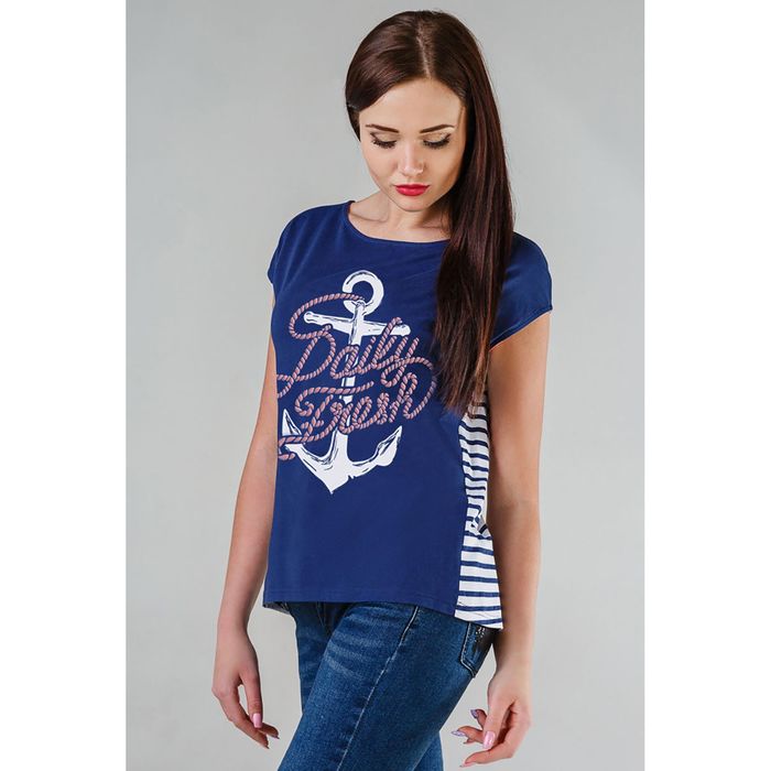 Футболка женская 8705 цвет синий, р-р 44
