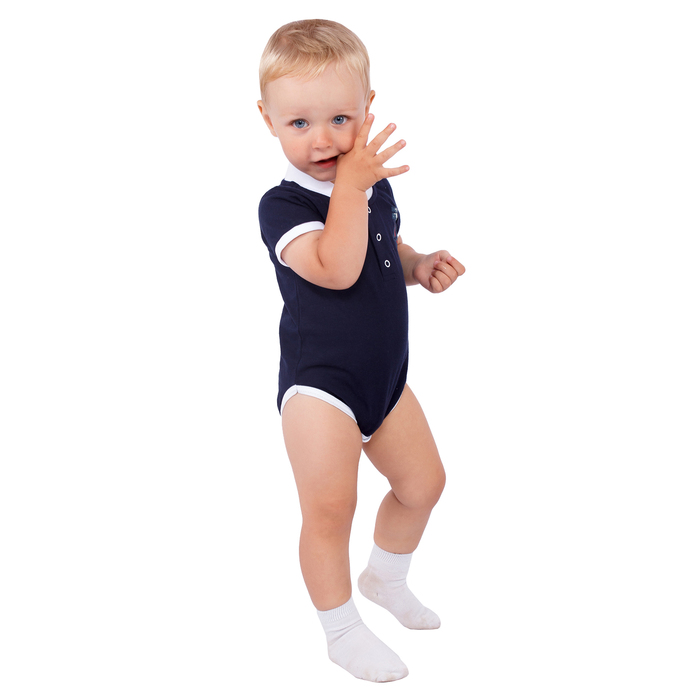 Боди для мальчика "Маяк", рост 86 см (52), цвет синий ЮМК792001_М