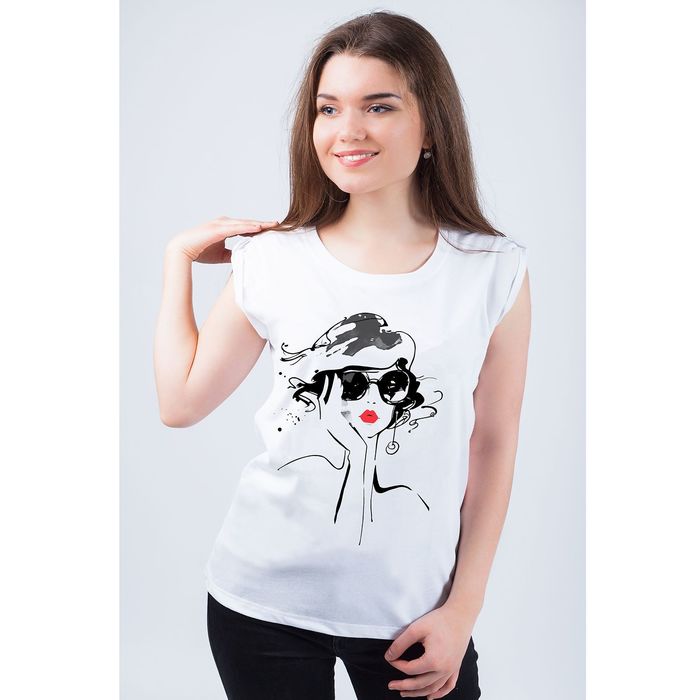 Футболка женская 8808 цвет белый, р-р 44