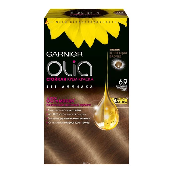 Краска для волос Garnier Olia 6.9 Мерцающий бронзовый шатен