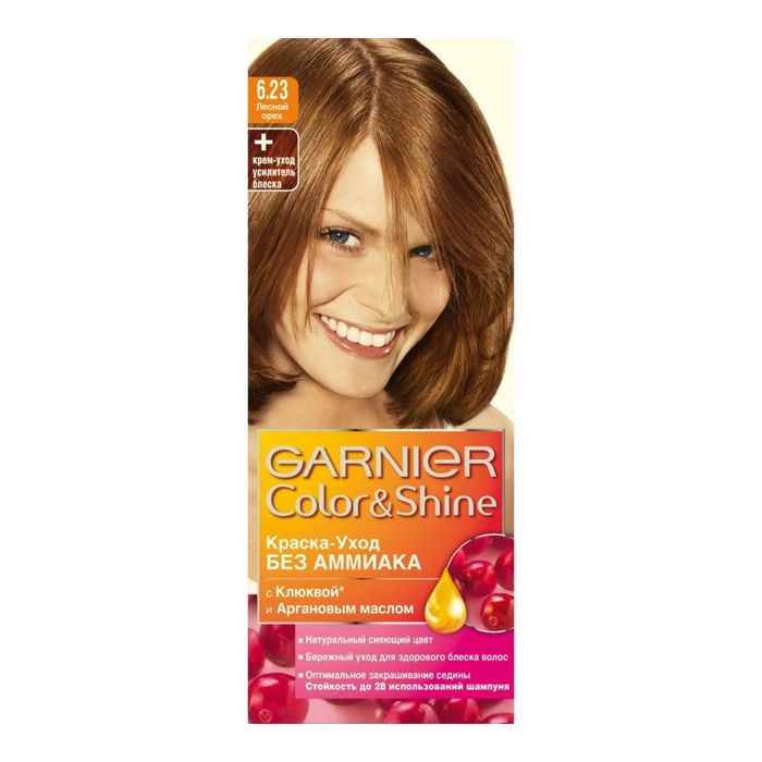 Garnier Краска для волос Color&amp;Shine 6.23 Лесной орех, 110 мл