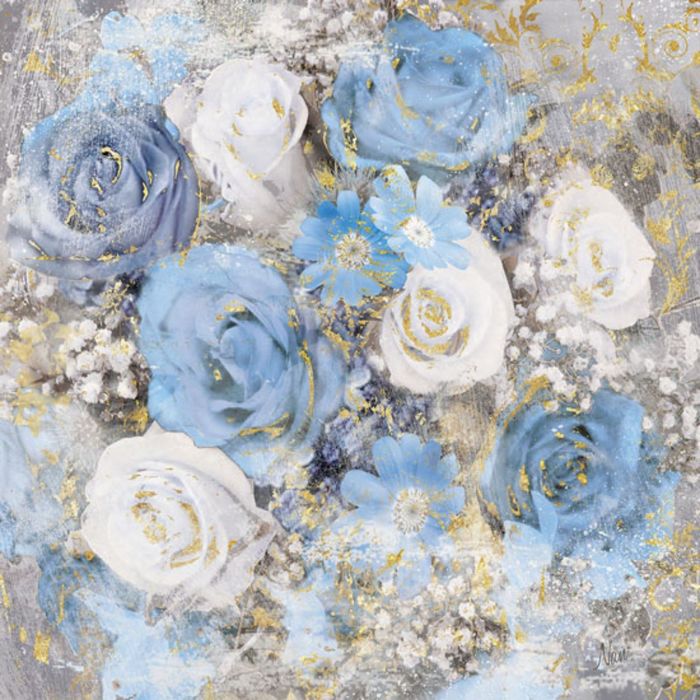 Картина на подрамнике "Голубое изобилие"