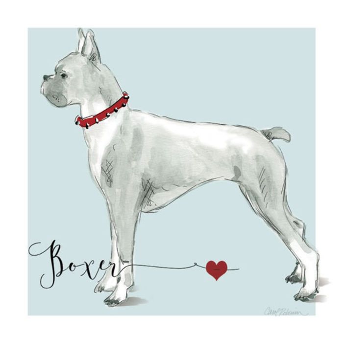 Картина на подрамнике "Люблю боксёра"