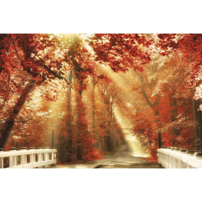 Картина на подрамнике "Багровый лес"