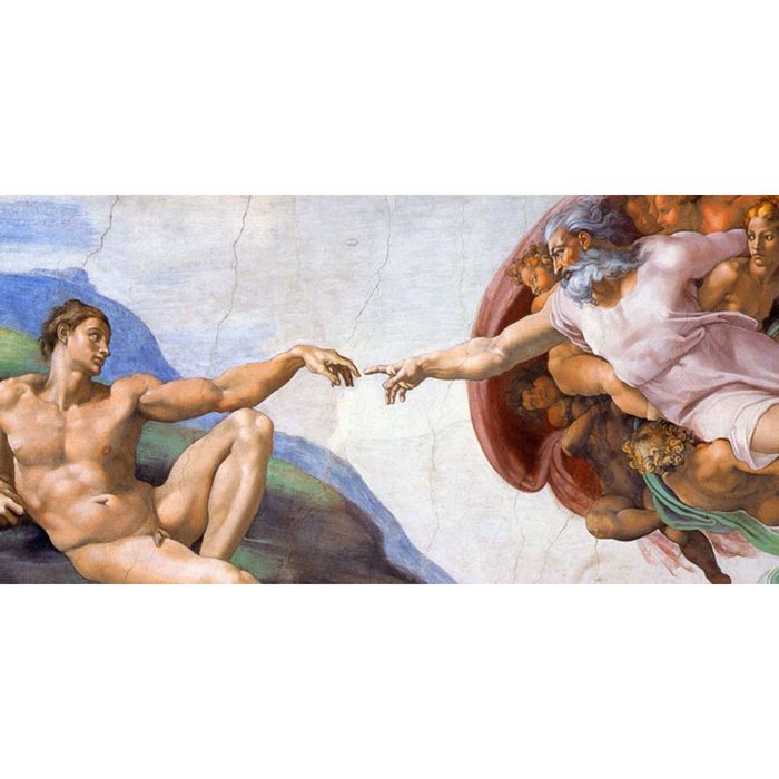 Картина на подрамнике "Бог вселяет душу в Адама"