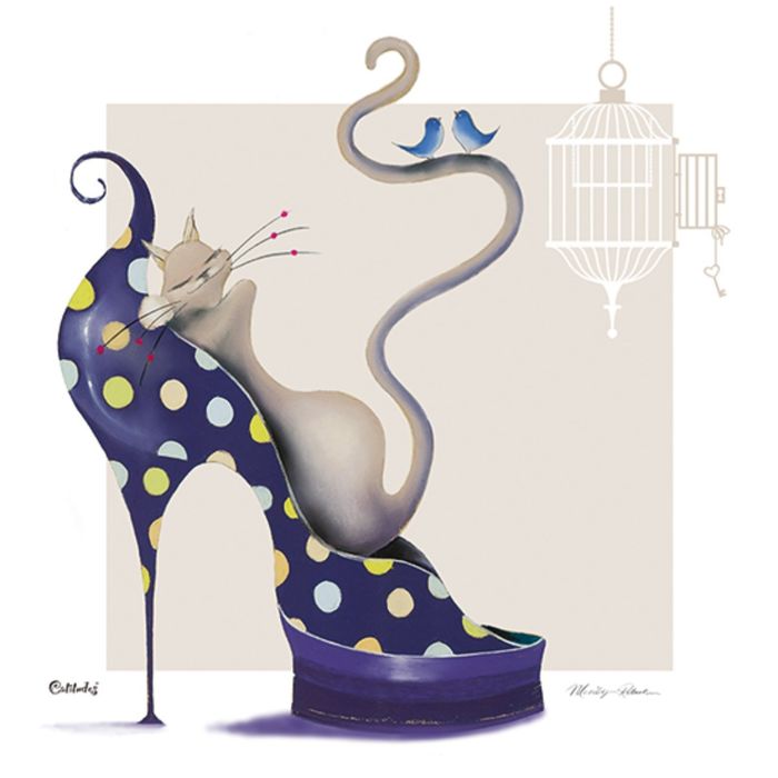 Картина на подрамнике "Cat in the shoes"