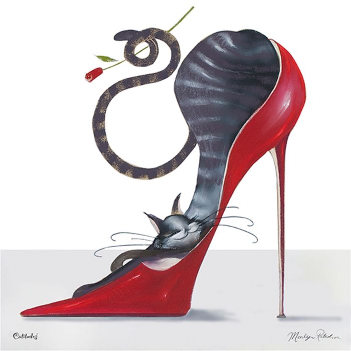 Картина на подрамнике "Cat in the shoes"