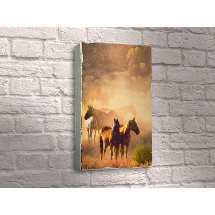 Картина "Лошади в поле"