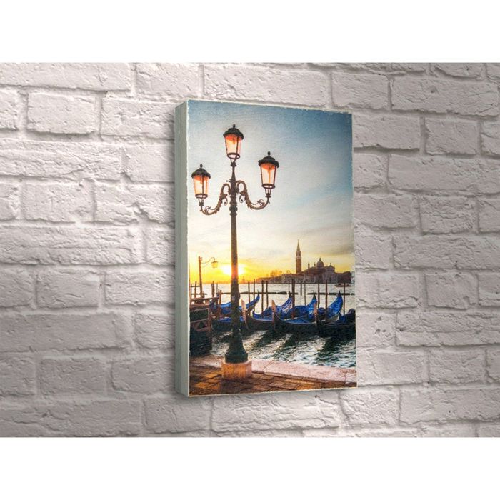 Картина "Венеция, фонарь, гондолы"