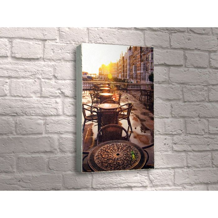 Картина "Уличное кафе на закате солнца"