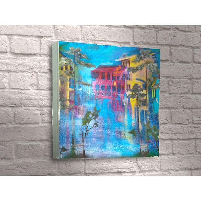 Картина "Живопись: яркие дома"