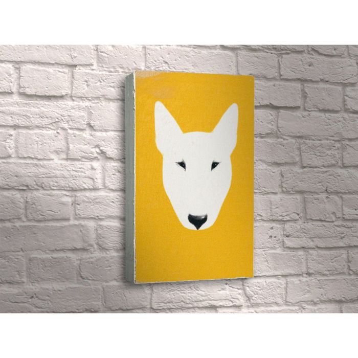 Картина "Собака на жёлтом фоне"