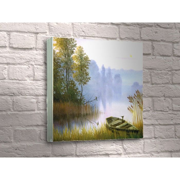 Картина "Лодка на реке"