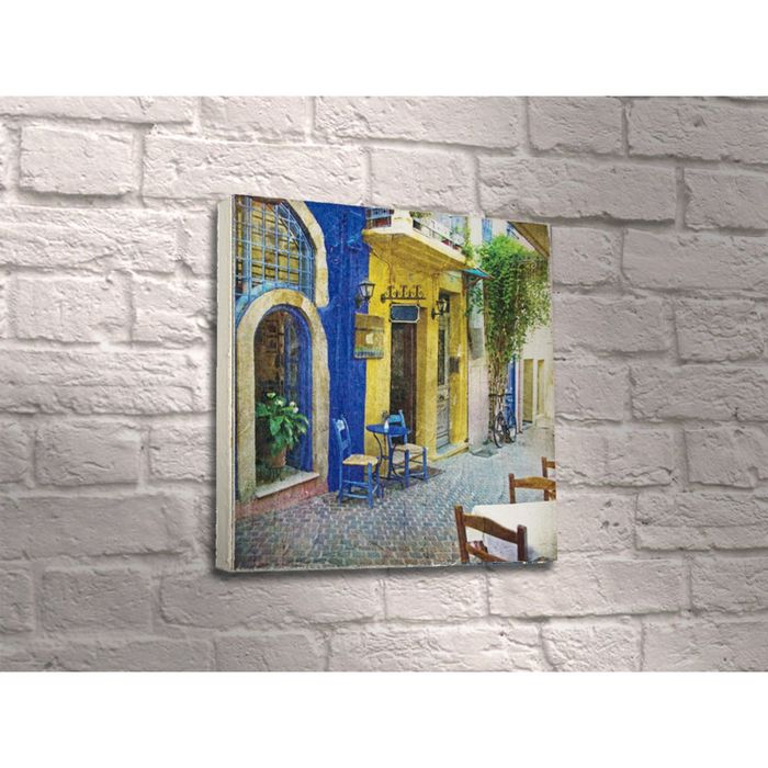 Картина "Городские улицы: вид на кафе"
