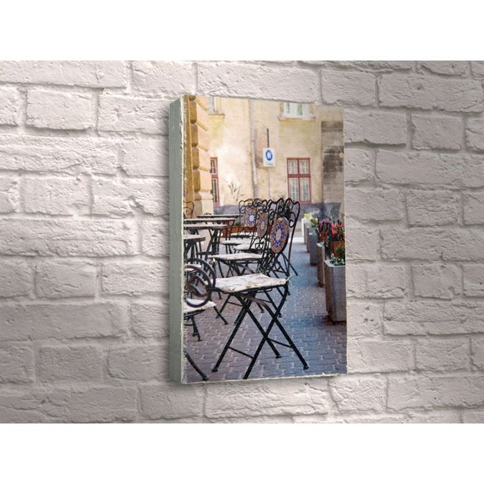 Картина "Уютное кафе на окраине городка"