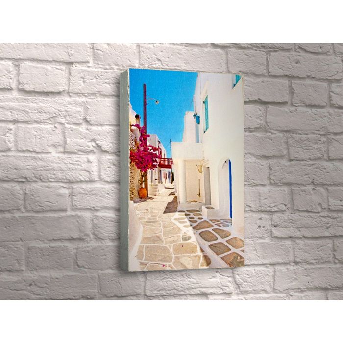 Картина "Светлая греческая улочка"