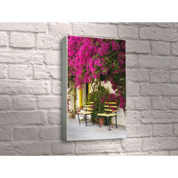 Картина "Яркие цветы в парке отдыха"