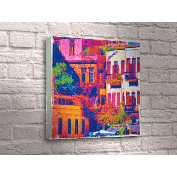 Картина "Яркое городское здание"