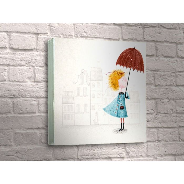 Картина "Амстердам: девочка с зонтом"