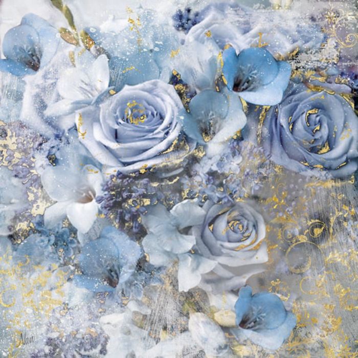 Картина на подрамнике "Голубое изобилие"