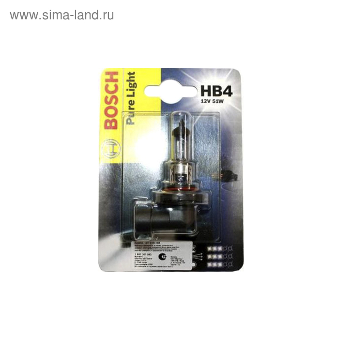фото Лампа bosch standard, hb4, 12 в, 51 вт [блистер], 1987301063