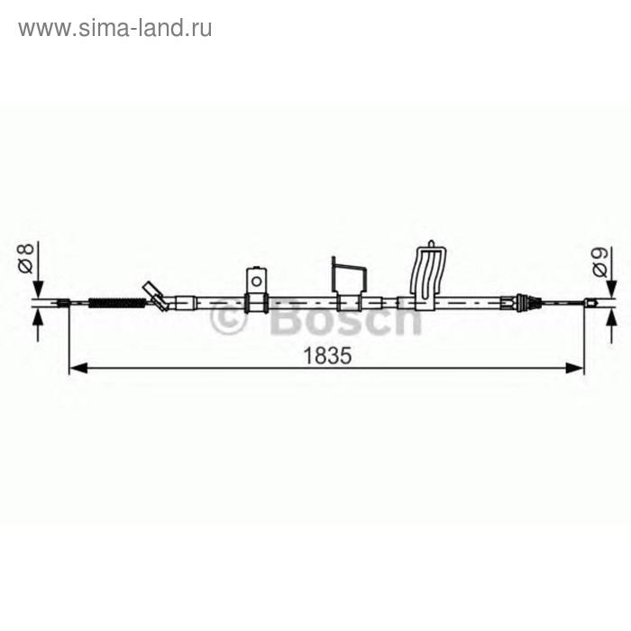 фото Трос стояночного тормоза bosch 1987482341