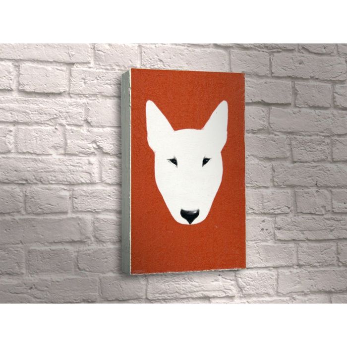 Картина "Собака на красном фоне"