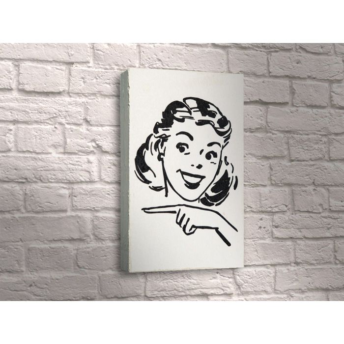 Картина "Девушка на белом фоне"