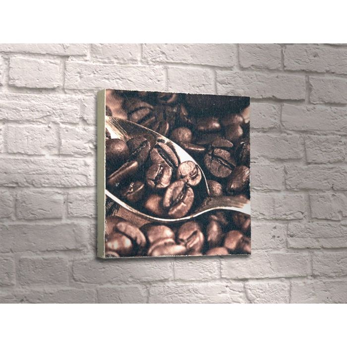 Картина "Кофейные зёрна в ложке"