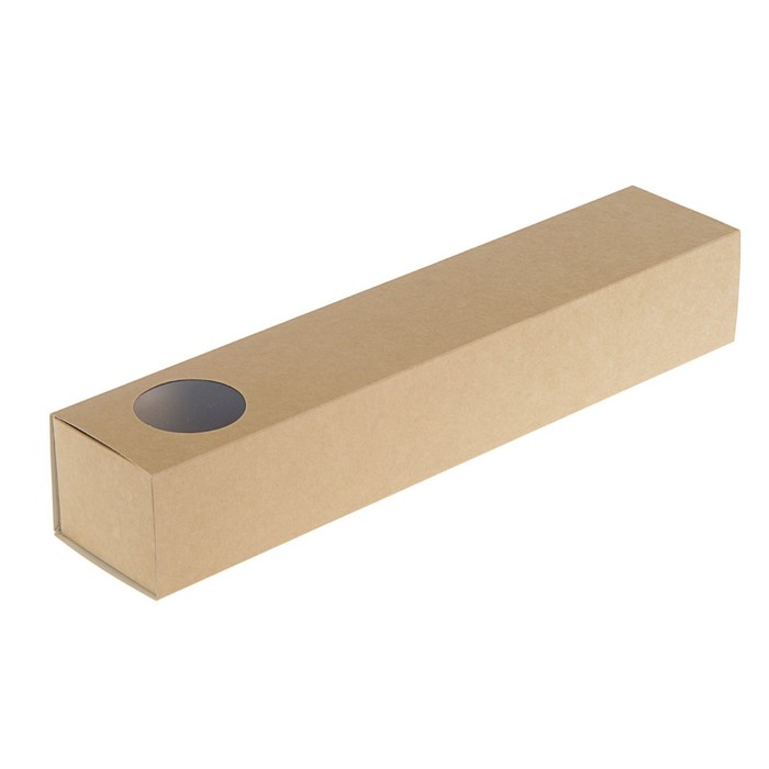 Коробка для сладостей, пенал с окном, 30 х 6 х 5 см, крафт