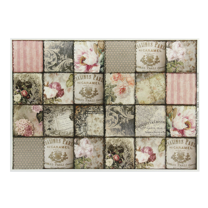 Декупажная карта "Пэчворк" плотность 45г/м2 формат А4 (13930)