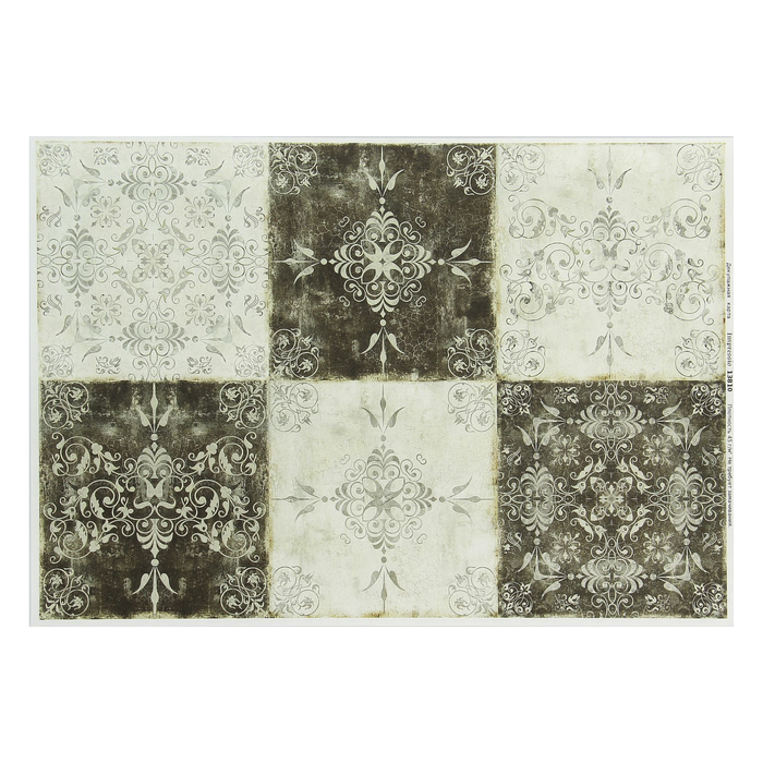 Декупажная карта "Узорные квадраты" плотность 45г/м2  формат А4 (13810)