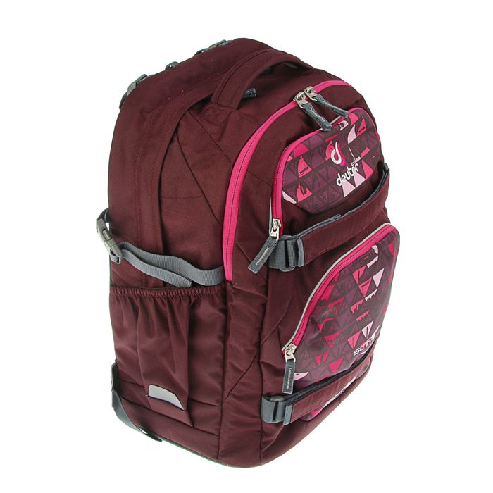 Рюкзак молодежный эргономичная спинка Deuter 45*32*29 Strike, бордовые треугольники 3830016-5108