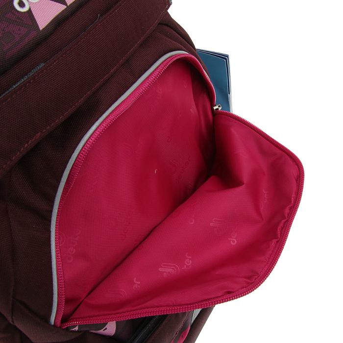Рюкзак молодежный эргономичная спинка Deuter 45*32*29 Strike, бордовые треугольники 3830016-5108