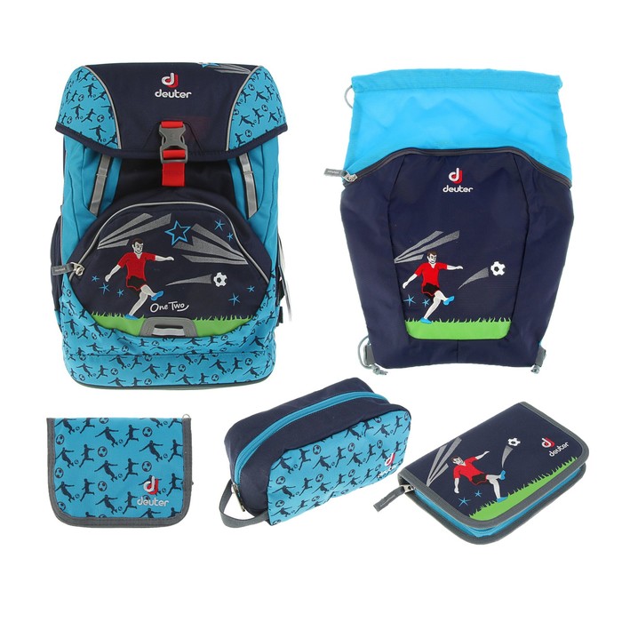 Рюкзак школьный эргономичная спинка для мальчика Deuter OneTwo 40*30*22 с наполнением «Морской футбол» 3880017-3045