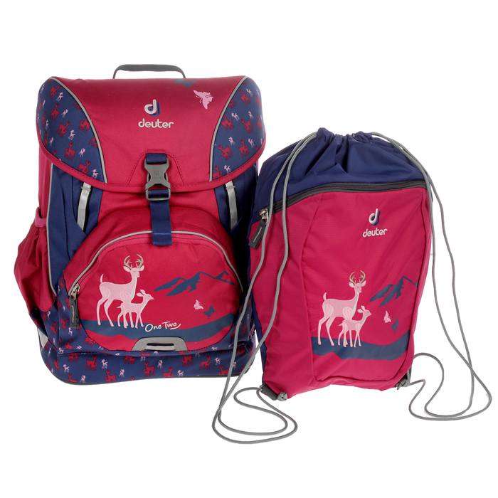 Рюкзак школьный эргономичная спинка для девочки Deuter OneTwo 40*30*22 с наполнением «Пурпурный цвет» 3880017-5018