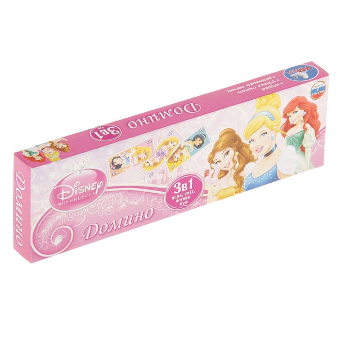 Домино "Принцессы 3 в 1", пластмассовое