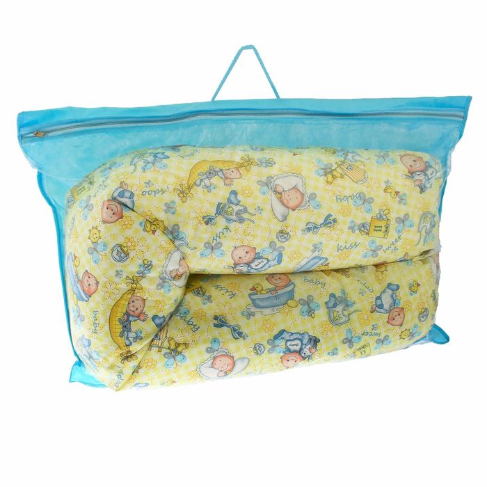 Подушка для беременных 30х190 бязь, на молнии, пенополистерол, сумка, Карапуз