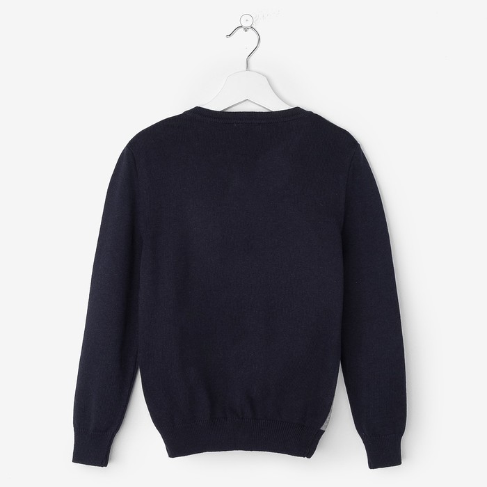 Джемпер для девочки, рост 152 см, цвет серый/синий