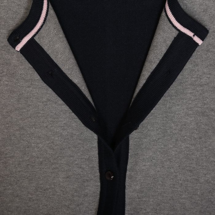 Джемпер для девочки, рост 152 см, цвет серый/синий