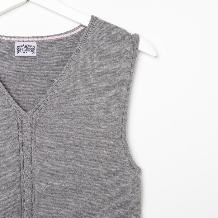 Жилет для девочки, рост 140 см, цвет серый