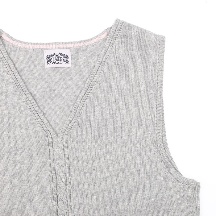 Жилет для девочки, рост 134 см, цвет светло-серый