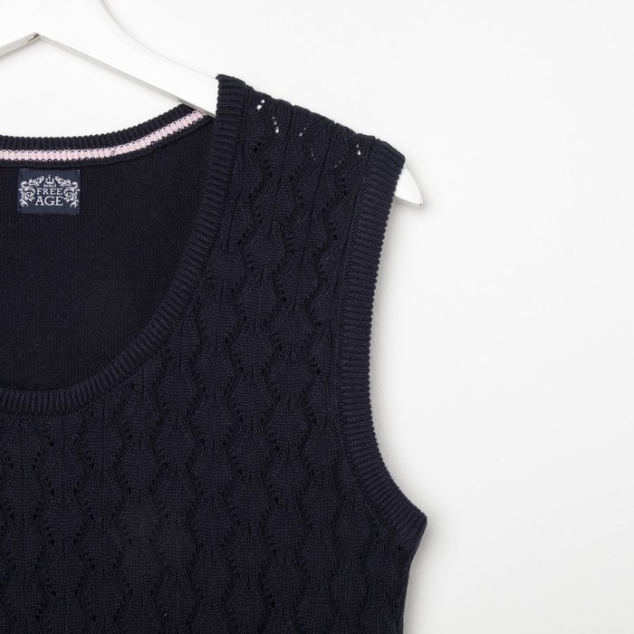 Жилет для девочки, рост 158 см, цвет синий