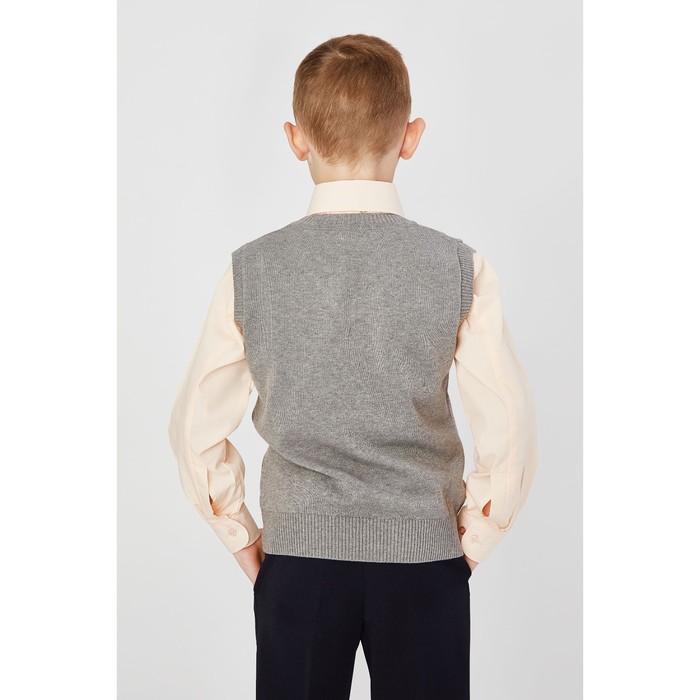 Жилет для мальчика, рост 122 см, цвет серый